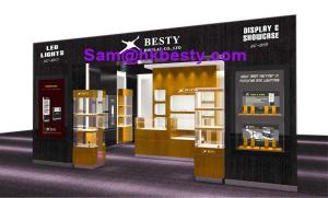 Quality jewellery fair booth display showcases and window cabinets wholesale