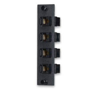 Quality 4 Position Fiber Optic Adapter Plate With CAT6 Coupler Trapezoid wholesale