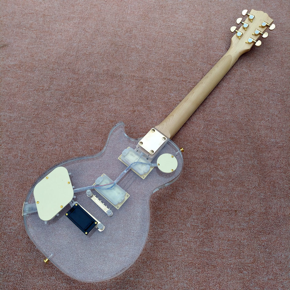 High quality Standard LP acrylic electric guitar, rosewood Fingerboard LED light LP 1959 R9 electric guitar, free shippi