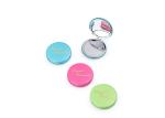 Macaron Promotional Cosmetic Pocket Mirror PU Compact Handbag Mirrors