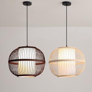 Quality Bamboo Weaving Pendant Lamps Chinese Zen Tea Room Lamp Hotel Droplight(WH-WP-63) wholesale