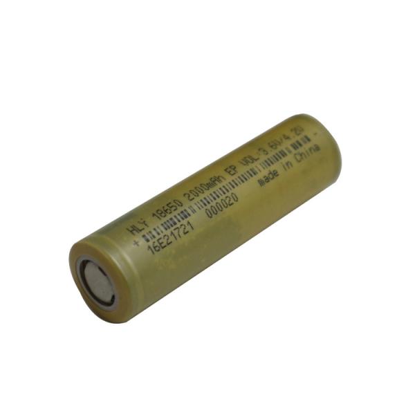 3.6V 2000mAh 18650 Li Ion Rechargeable Solar Battery Cell For Consumer