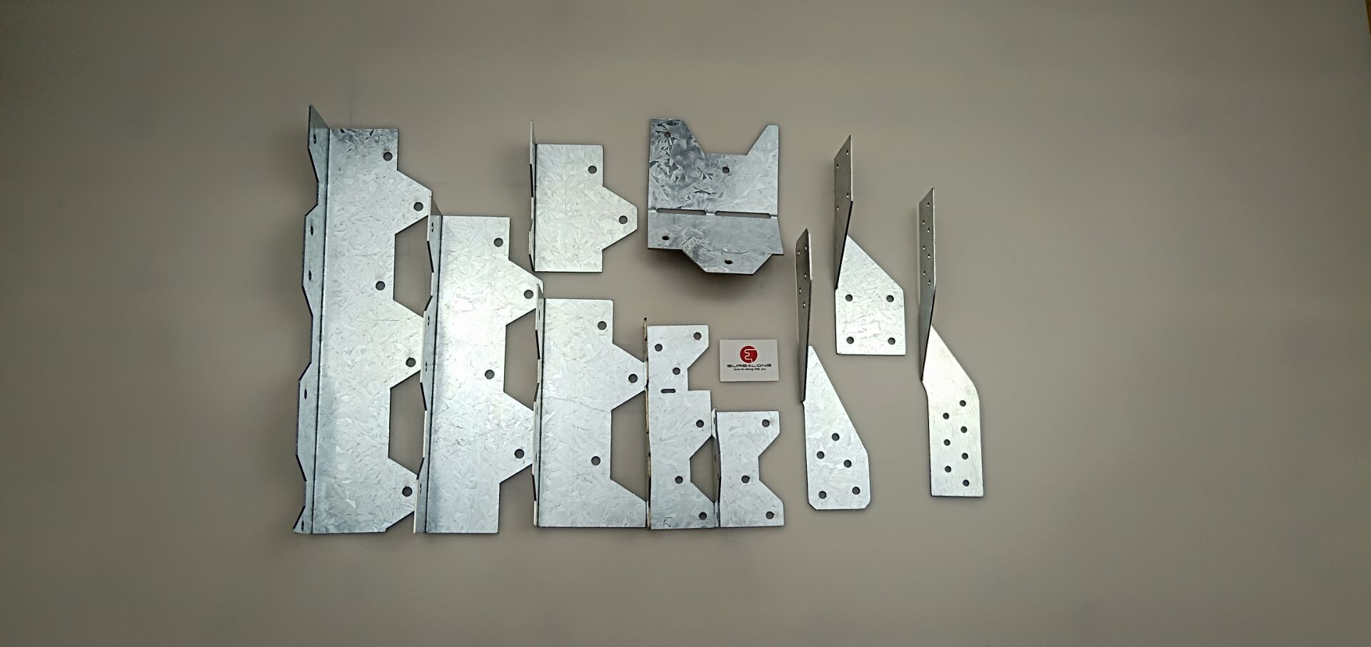 Thickness 1mm Galvanized Steel Adjustable Framing Angles Plate Connectors for Wood