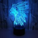 Africa Chieftain 3D night Lights Colorful Touch LED Vision Gifts Decorative