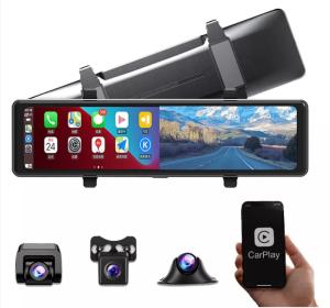 Quality AHD1080P Android Wireless Carplay Rear View Mirror DVR WIFI GPS 3 Cams wholesale