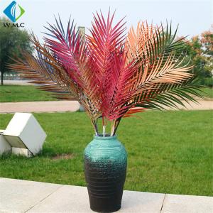 Quality Plastic Artificial Coconut Palm Leaves For Garden Landscaping Decoration wholesale