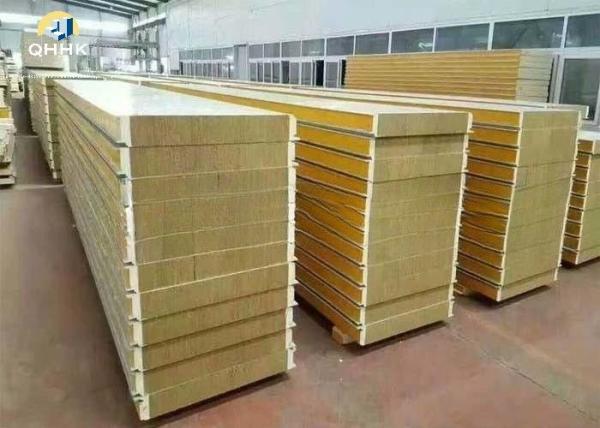 Cheap 75mm 100mm rock wool sandwich panel for sale