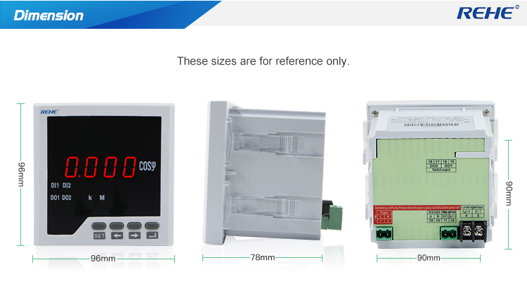 2019 Newest High Quality Size 96*96mm Digital Single Phase Power Factor Meter in Cos Power Meters RH-H31