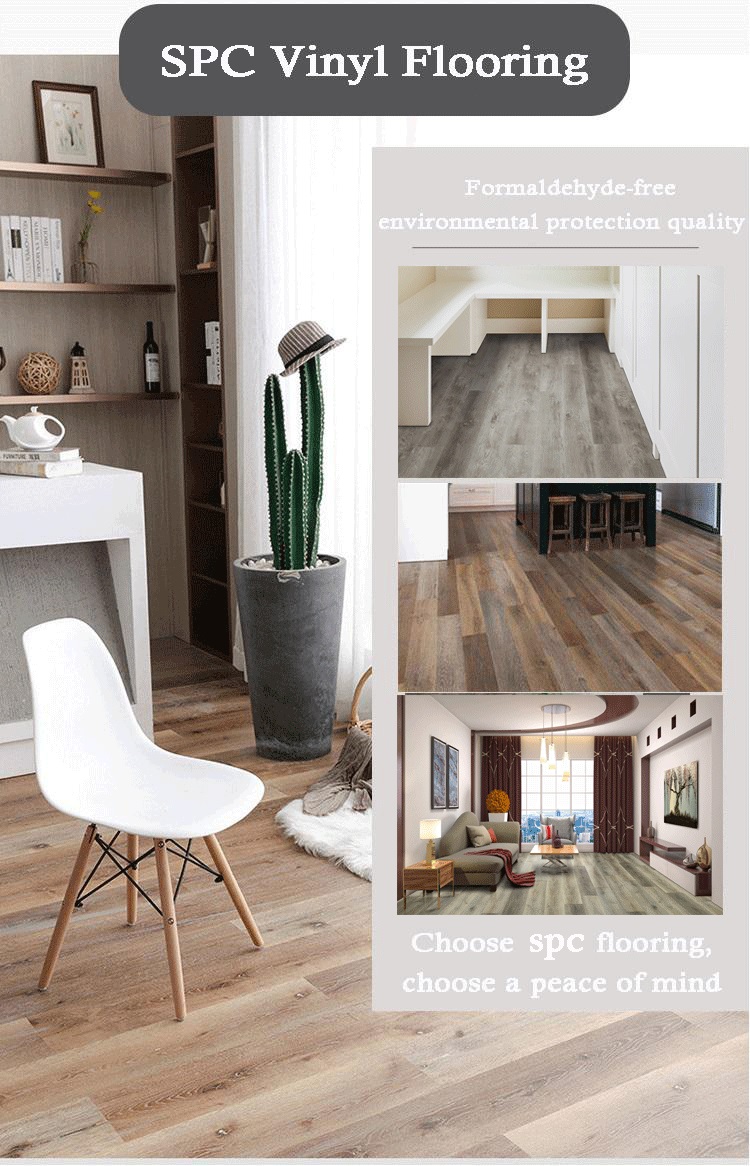 4.5mm Rigid SPC Flooring Interlocking Vinyl Flooring 5mm 8mm for Waterproof Piso SPC