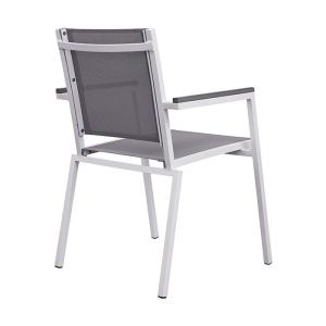 Quality Garden Furniture Stacking Aluminum and Textilene Outdoor Dining Chair wholesale