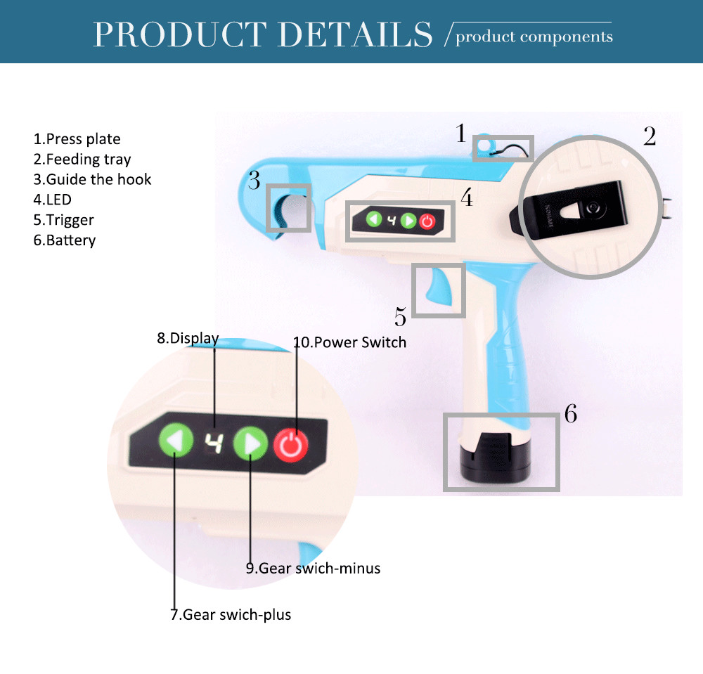 Swansoft CE Certificate Orchard Electric Tying Machine/Binder and Garden Electric Tapetool