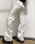 Small Quantity Garment Manufacturer Women'S Multi Pocket Cargo Jeans Loose Low