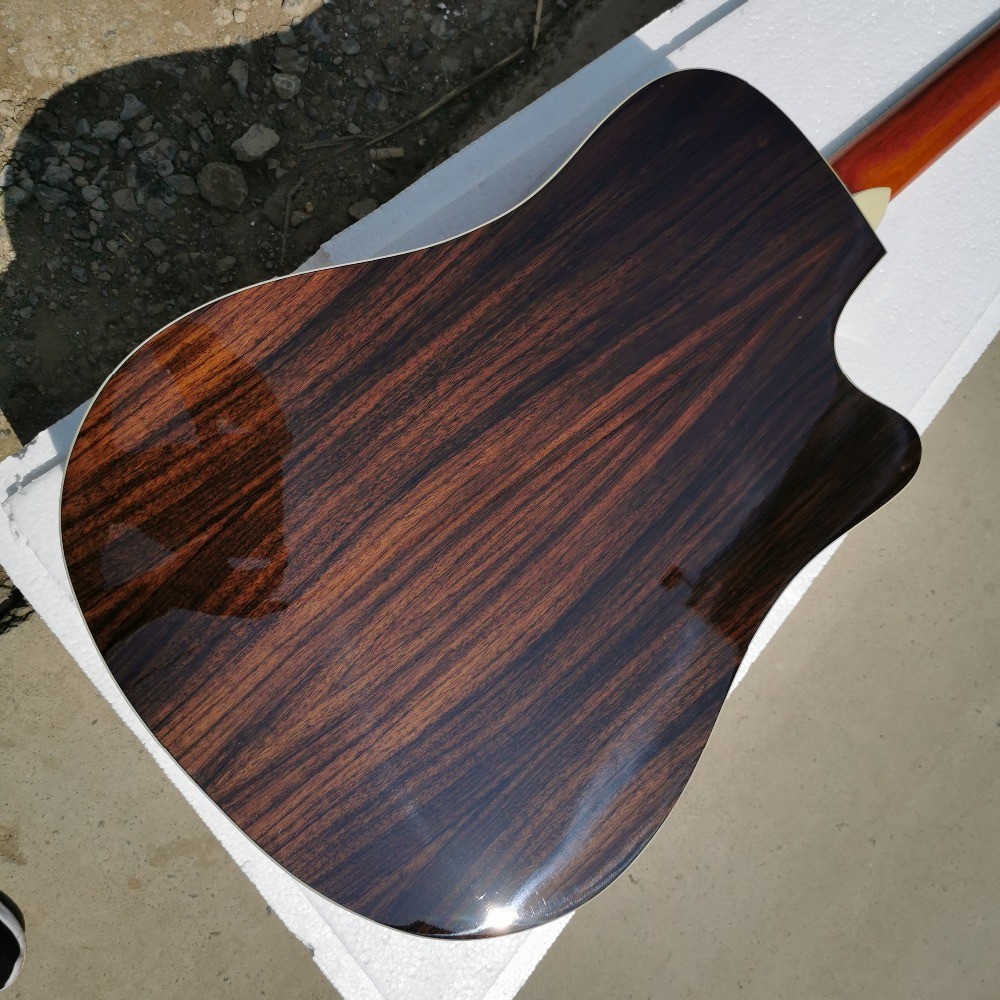 Custom Left Handed 814c Folk Acoustic Electric Guitar Natural Color