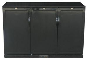 Quality 320L Upright Three Foaming Door Mini Bar Fridge , Solid Door Wine And Beverage Cooler wholesale