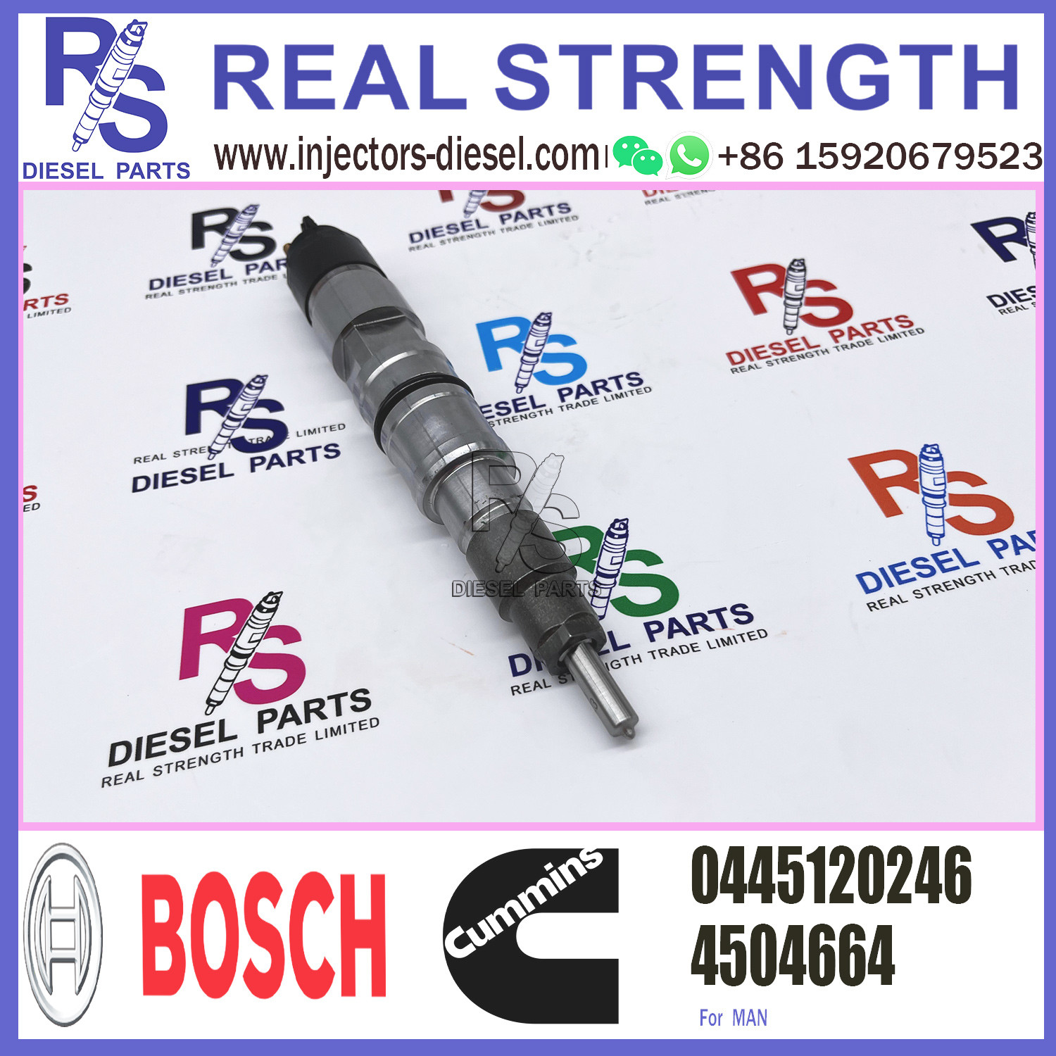 Common Rail Injector (CRIN2) for Khd-Deutz, V-O-L-V, 0445120246, 4504664, 04504664, 21773130