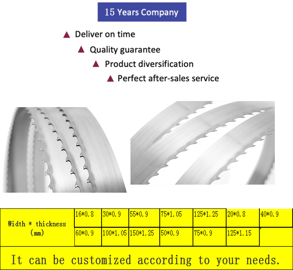 24 Teeth Per Inch Carbide Band Saw Blade For Carbide Wood Cutting 1/4in Blade Width