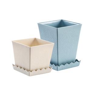 Quality Quadrate 13cm Coloured Polypropylene Reusable Plastic Plant Pots wholesale