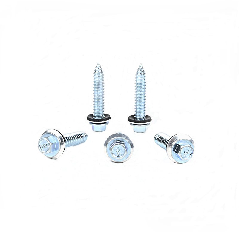 White Zinc Plated Hex Sheet Metal Screw for Stainless Steel Roofing Strengthening