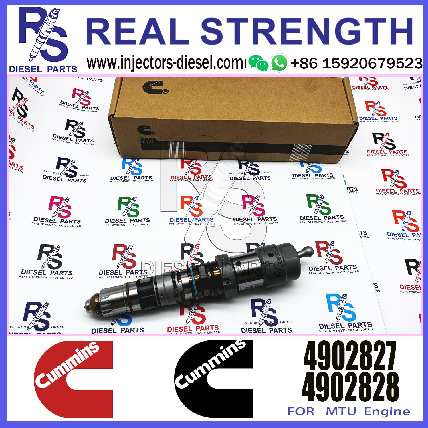 QSK23 QSK60 Diesel Engine Common Rail Fuel Injector 4902827 4062090 4077076