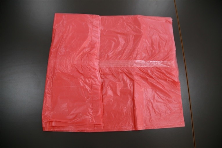 Red Dissolvable Water Soluble Laundry Bags , Disposable Soiled Linen Bag