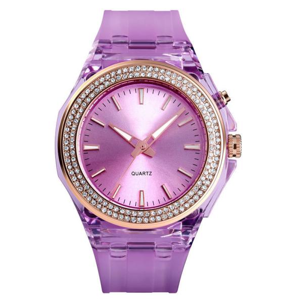 Cyber Celebrity Bracelet 1553 LED Women Watch Transparent Strap Relojes De Mujer