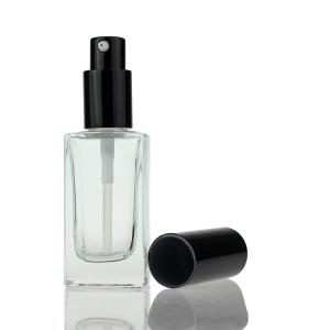 Quality 30ml Drop Transparent Small Square Glass Serum Bottle Process Available wholesale