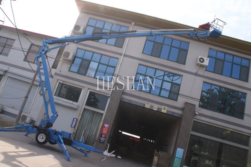 Hered 20m Trailer Telescopic Articulated Cherry Picker Spider Lift Towable Bucket Lift
