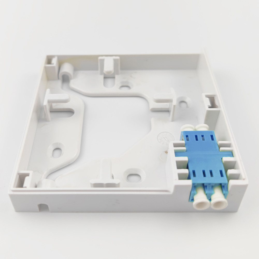 1 Port LC UPC Plastic Fiber Optic Faceplate Socket Panel for Seamless FTTH Installation