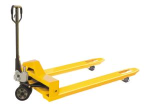 Quality Yellow 1500kg Extra Wide Pallet Truck , Extra Wide Pallet Jack Lightweight wholesale