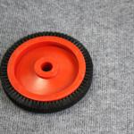 Monforts Stenter Machine Parts Small Brush Wheel Red Plastic Body Black Bristle