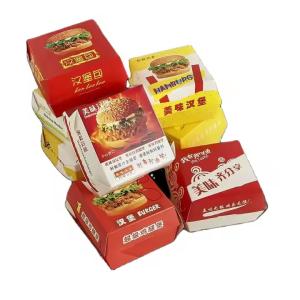 Quality Wholesale Custom Biodegradable Burger Boxes Clam Shell Takeout Paper Packaging wholesale