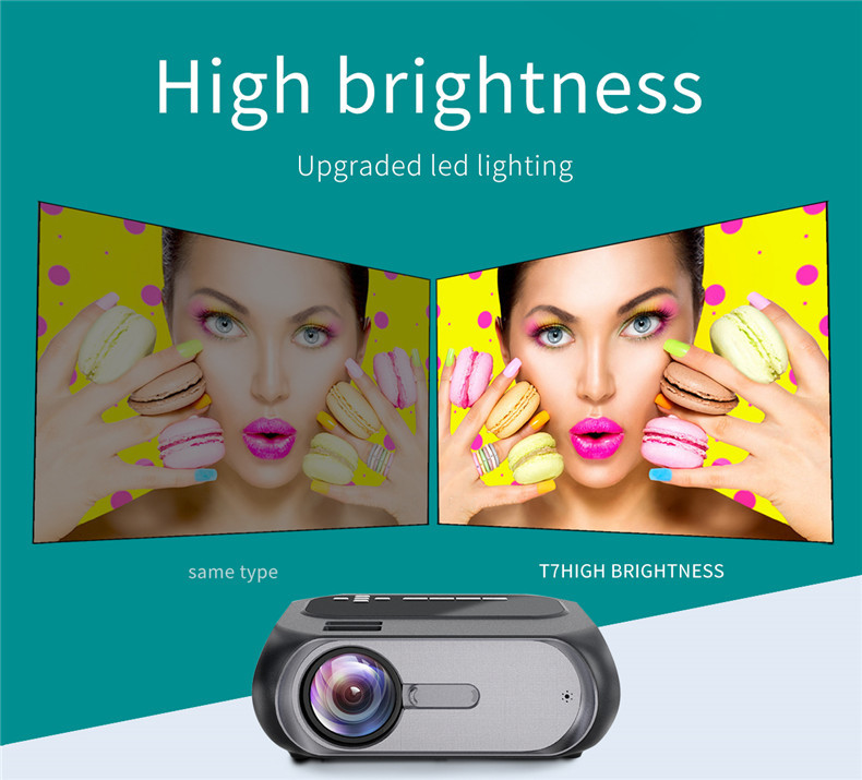 25dB 70W Home Theater Native 720p Wireless Led Projector Wired Same Screen