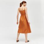 Boho Summer Dresses Design Women Spaghetti Strap Maxi 100% Linen Dress