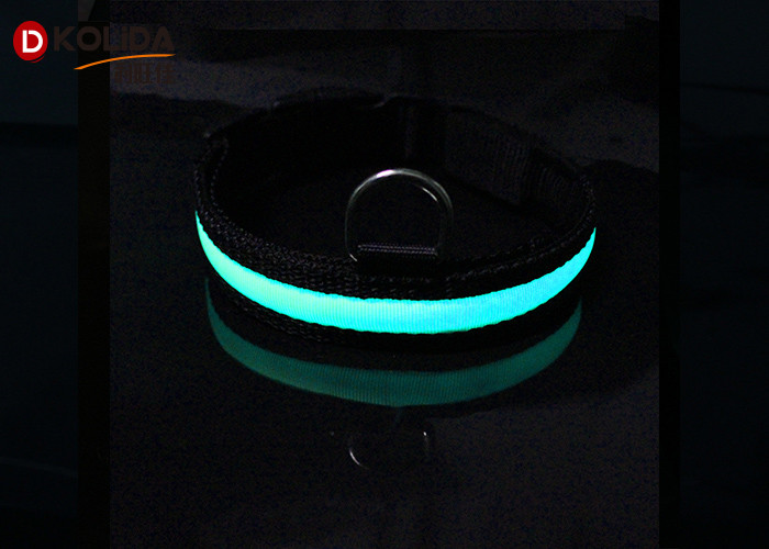LED Glow In The Dark Night Safety LED Dog Collar Leash Adjustable 3 Flash Modes