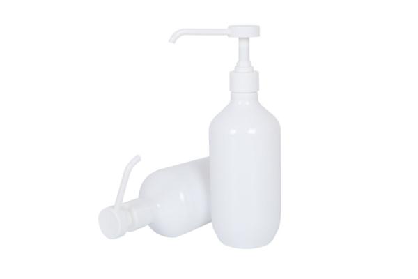 White Empty PET 16oz Shampoo Hair Pump Bottle Hand Sanitizer Pump Bottle Long