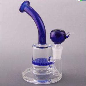 Quality 7 Inch Smoking Hand Pipe Detachable Blue Hookah Tobacco Pipe 14mm Bowl wholesale