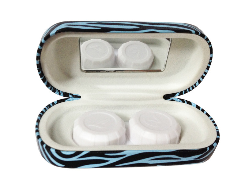 New Design Cute Contact Cases With Mirror PU Leather Eco - Friendly