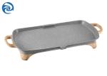 Stone Wood Grain Electric Grills Griddles Skillets 1350W 220V