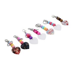 Quality Heart Shape Sublimation Acrylic Keychains Blanks 120*40mm Customizable wholesale