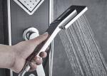 Luxury Black Brushed LED Shower Panel ROVATE With Hand Shower Temp Screen