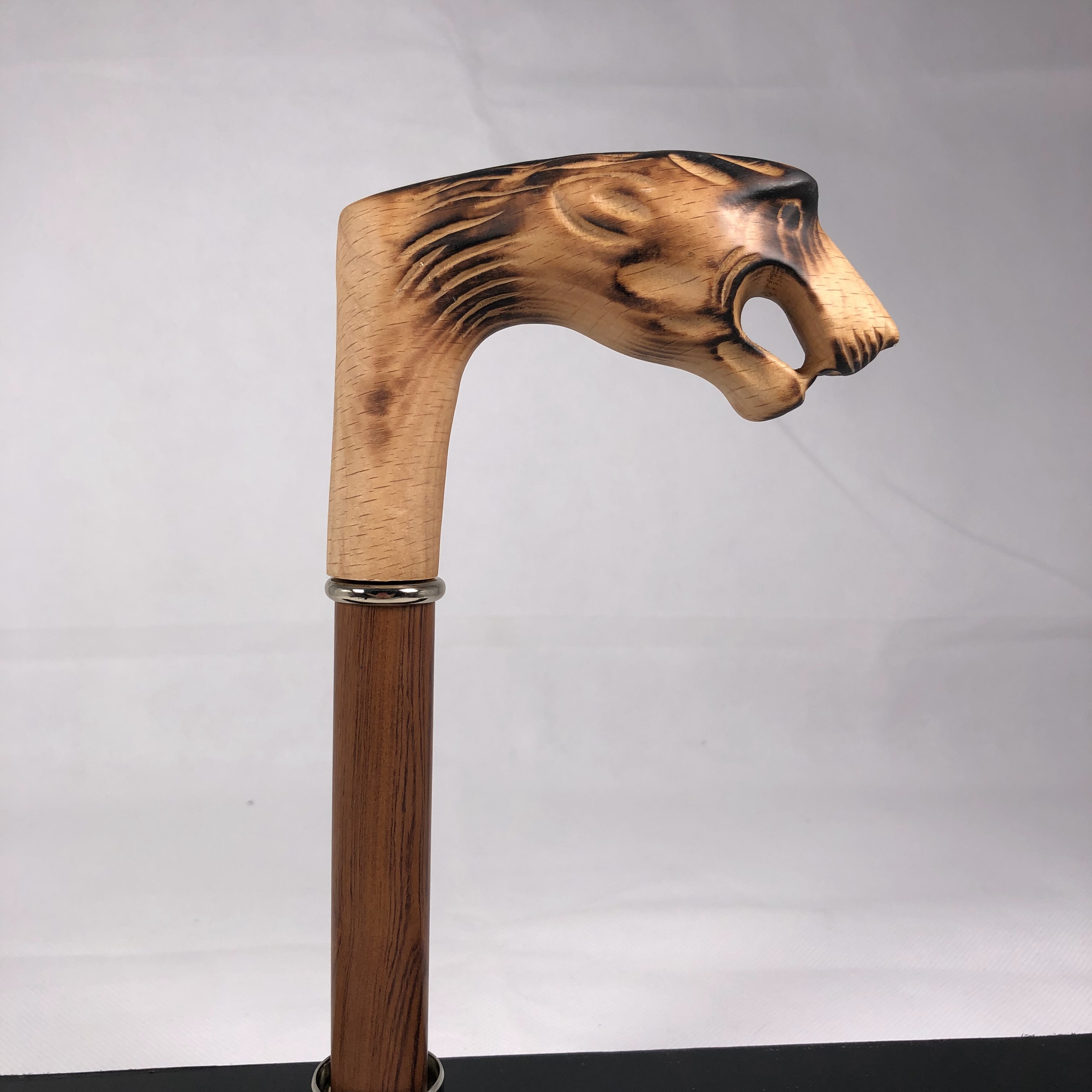 Finely Craft Antique Wooden Umbrella Handle Animal Design With No Burrs