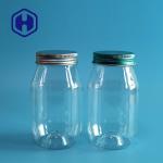 Clear Round Sweet Salt Nuts Leak Proof Plastic Jar 400ml 125mm Height