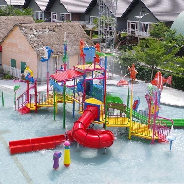 Oceanic Water House Kids Outdoor Playground Splash Theme Park Equipment