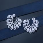 Hoop Drop 925 Sterling Silver Earrings Hypoallergenic Geometric Scalloped