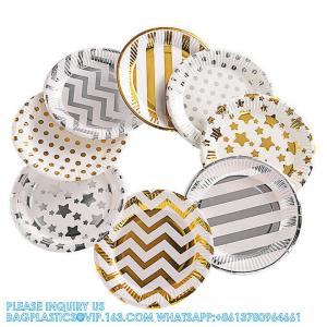 Quality Wholesale High Quality Eco Paper Plate Happy Birthday Dessert Cake Reusable Paper Plate wholesale