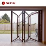 Balcony Interior Soundproof Patio Doors , Double Glass Bi Folding Exterior Doors