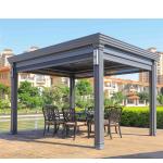Aluminum waterproof louvered gazebo outdoor bioclimatic awning louvered system