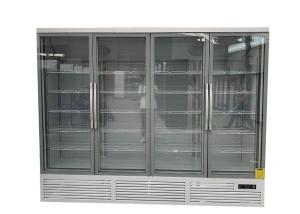 Quality Integral Vertical Glass Door Refrigerator Built In Four Glass Door Display wholesale