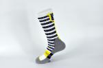 Nylon Youth Basketball Socks , Yellow Anti - Slip Boys Basketball Socks