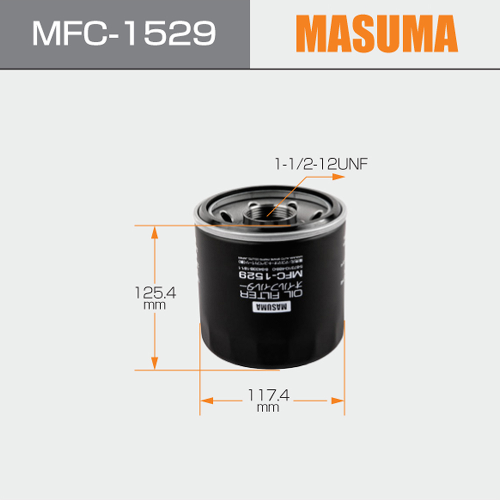 MFC-1529 MASUMA Spin-on Oil Filter Paper for ISUZU 15208-89T04 15208-89TA4 5-87310-488-0